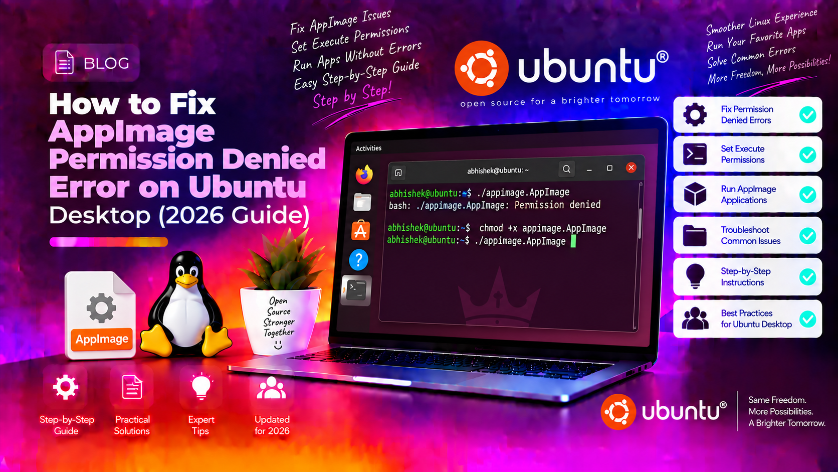 How to Fix AppImage Permission Denied Error on Ubuntu Desktop (2026 Guide)