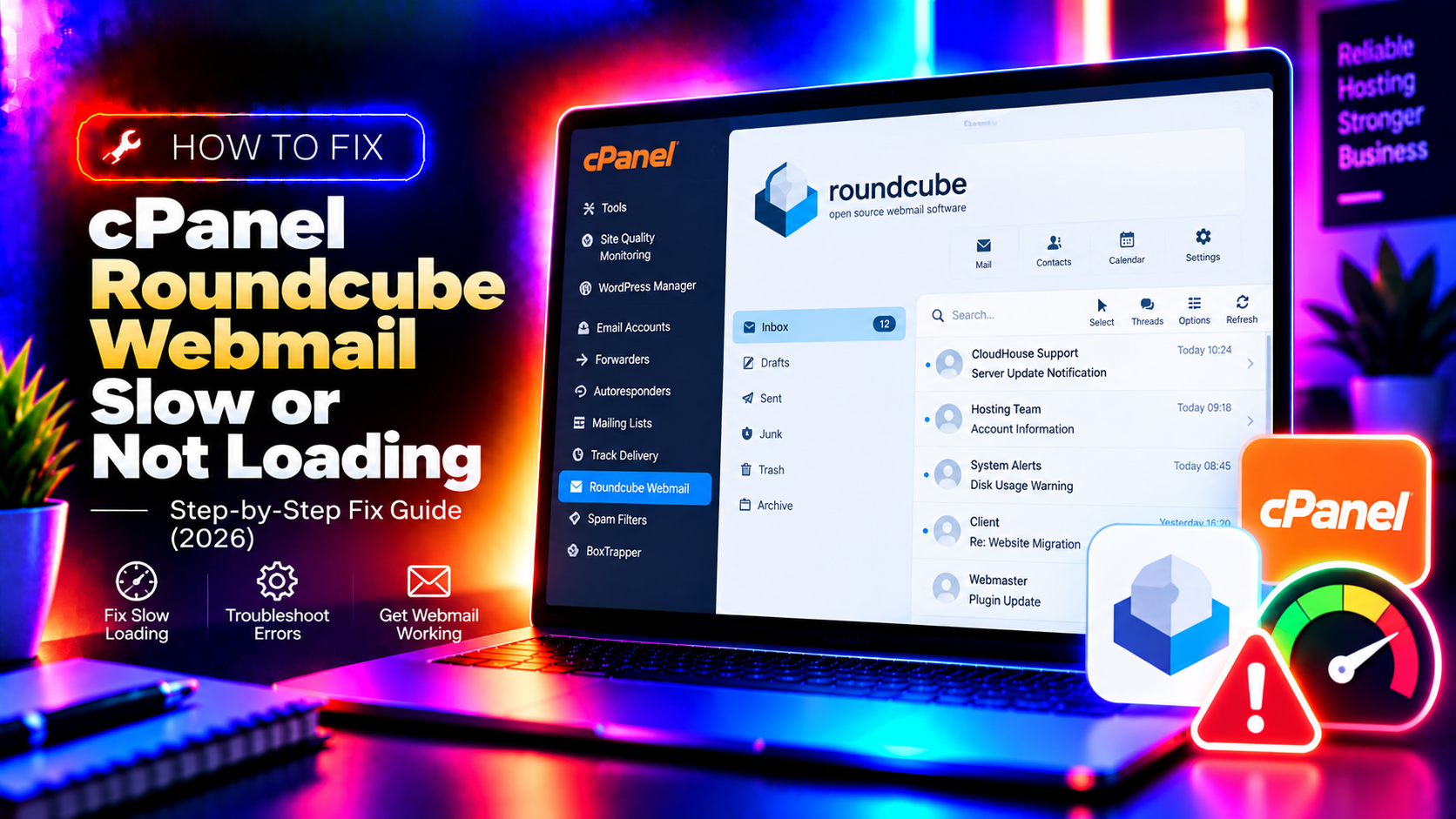 How to Fix cPanel Roundcube Webmail Slow or Not Loading (2026 Guide)