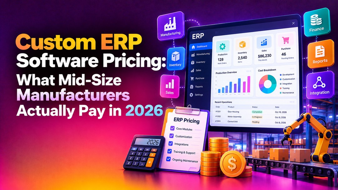 Custom ERP Software Pricing: What Mid-Size Manufacturers Actually Pay in 2026