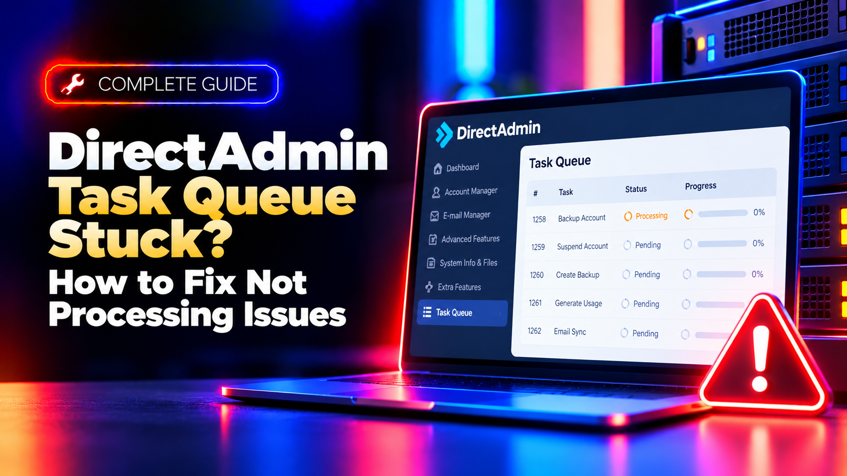 DirectAdmin Task Queue Stuck? How to Fix task.queue Not Processing (2026 Guide)