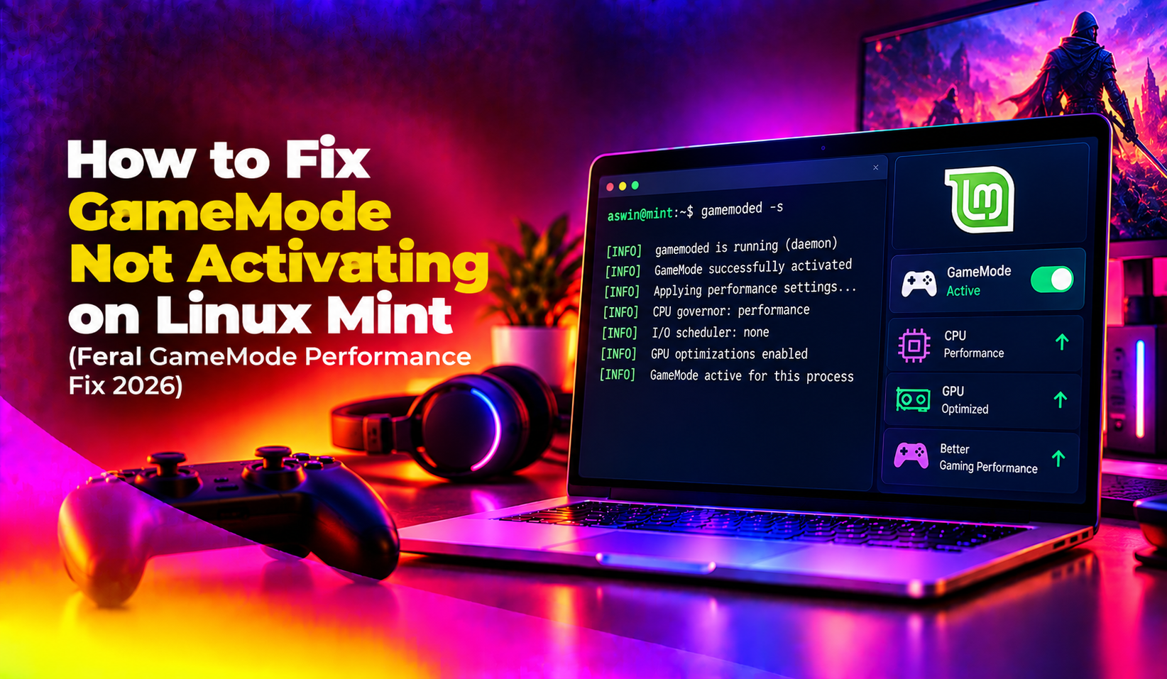 How to Fix GameMode Not Activating on Linux Mint (Feral GameMode Performance Fix 2026)