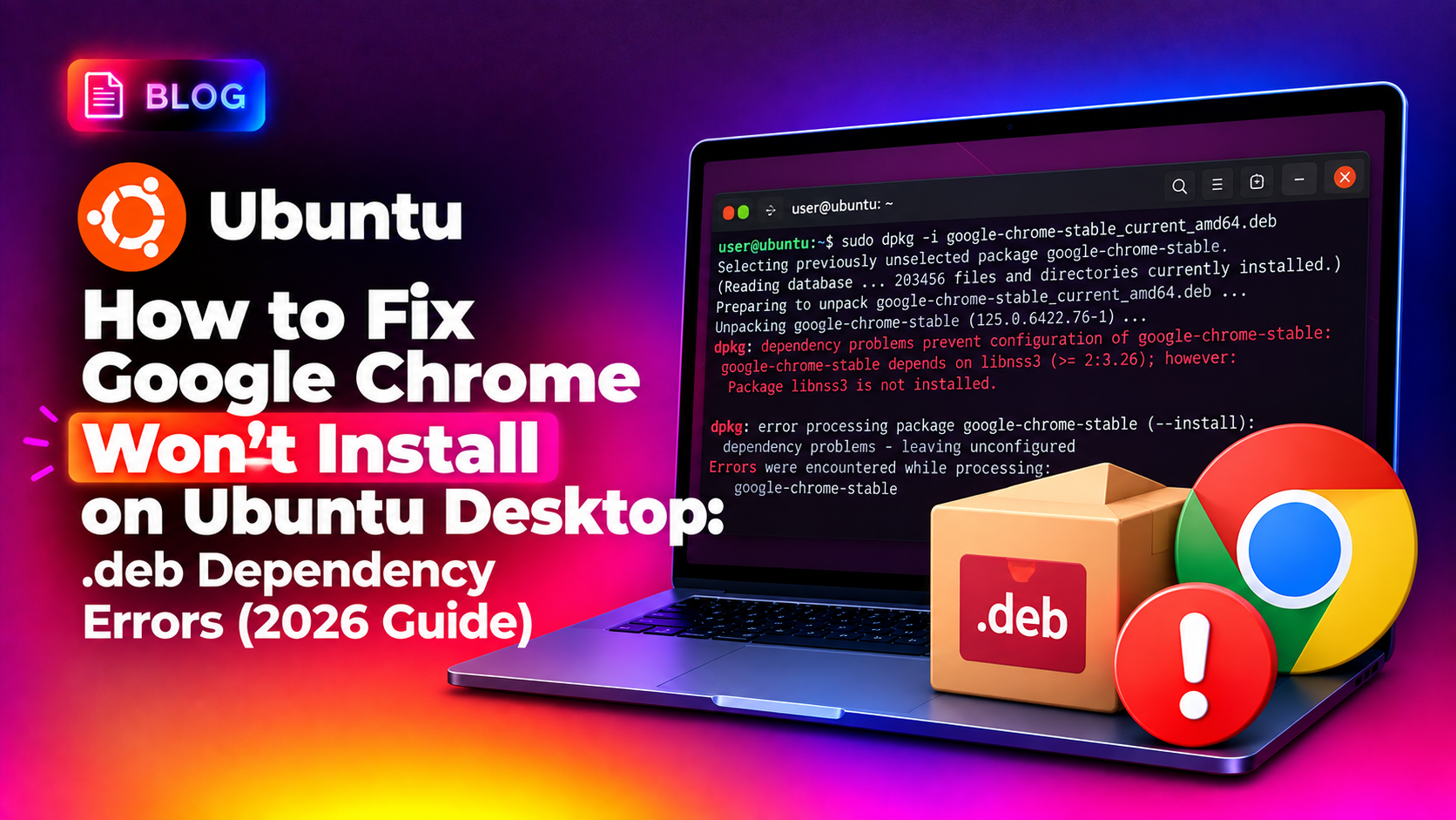 How to Fix Google Chrome Won't Install on Ubuntu Desktop: .deb Dependency Errors (2026 Guide)