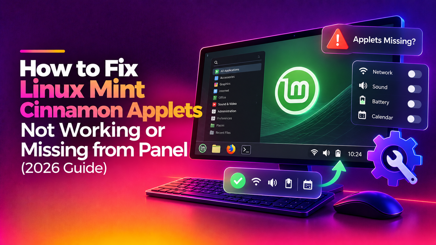 How to Fix Linux Mint Cinnamon Applets Not Working or Missing from Panel (2026 Guide)