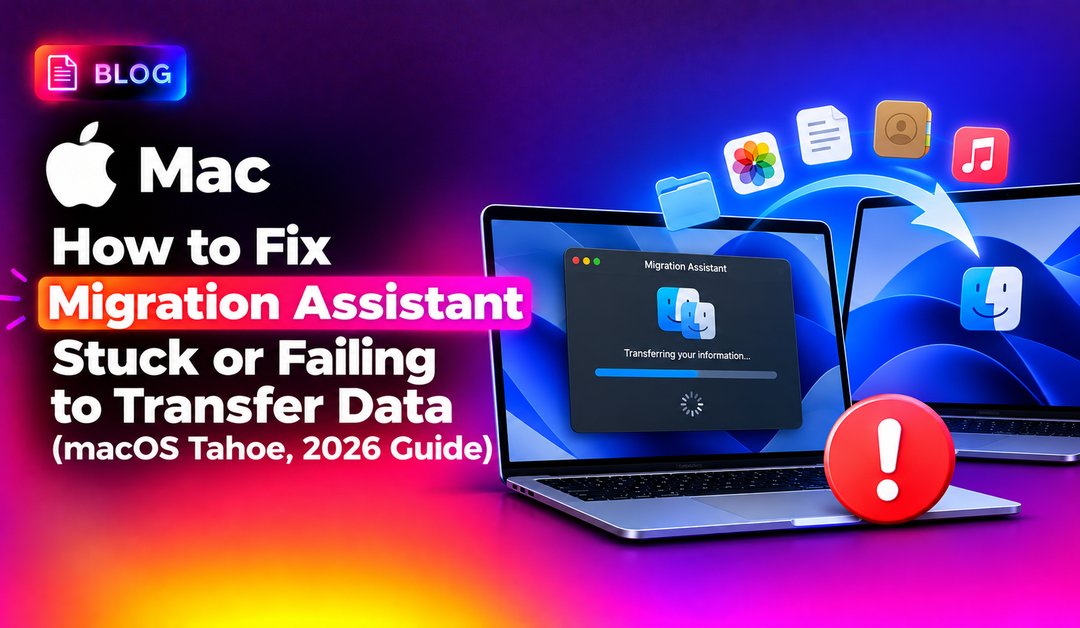 How to Fix Mac Migration Assistant Stuck or Failing to Transfer Data (macOS Tahoe, 2026 Guide)