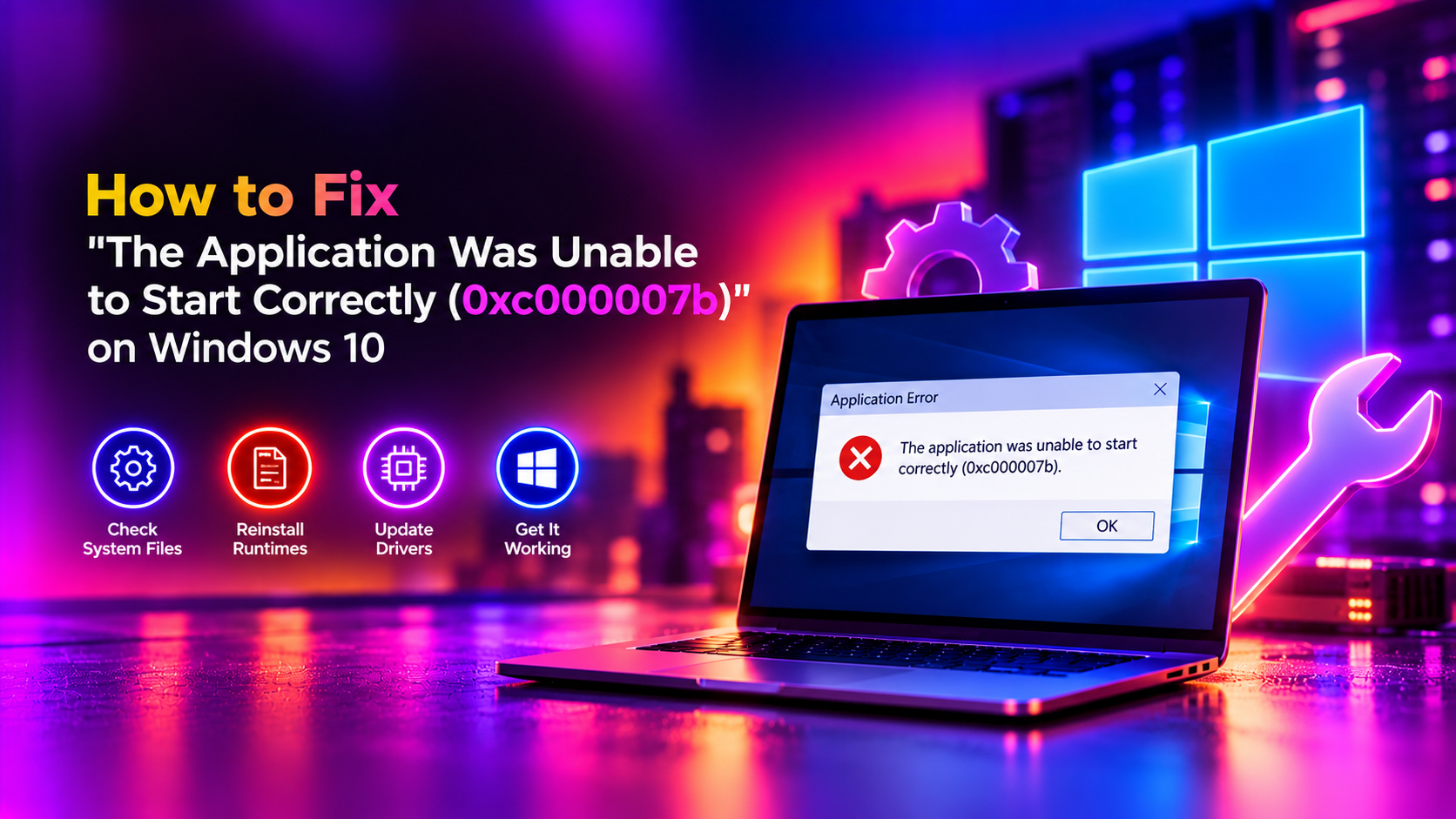 How to Fix "The Application Was Unable to Start Correctly (0xc000007b)" on Windows 10 (2026 Guide)