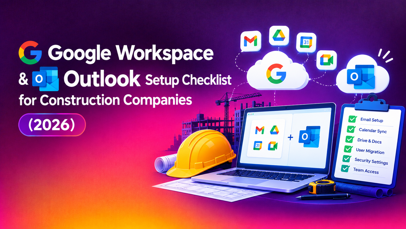 Google Workspace & Outlook Setup Checklist for Construction Companies (2026)