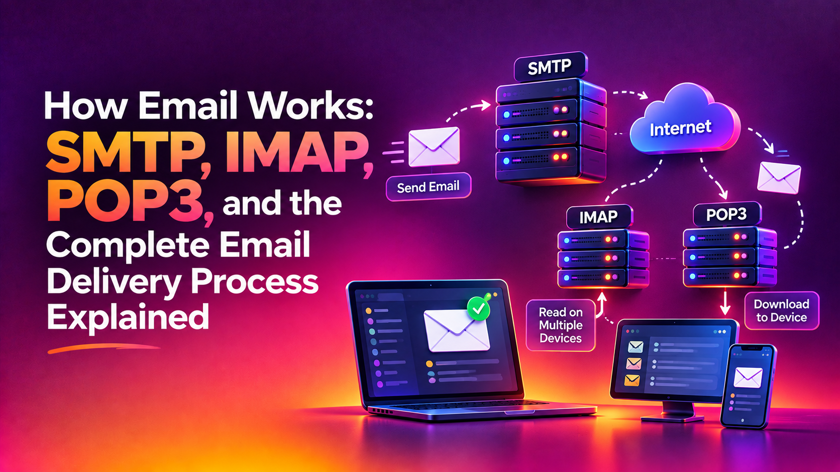 How Email Works: SMTP, IMAP, POP3, and the Complete Email Delivery Process Explained
