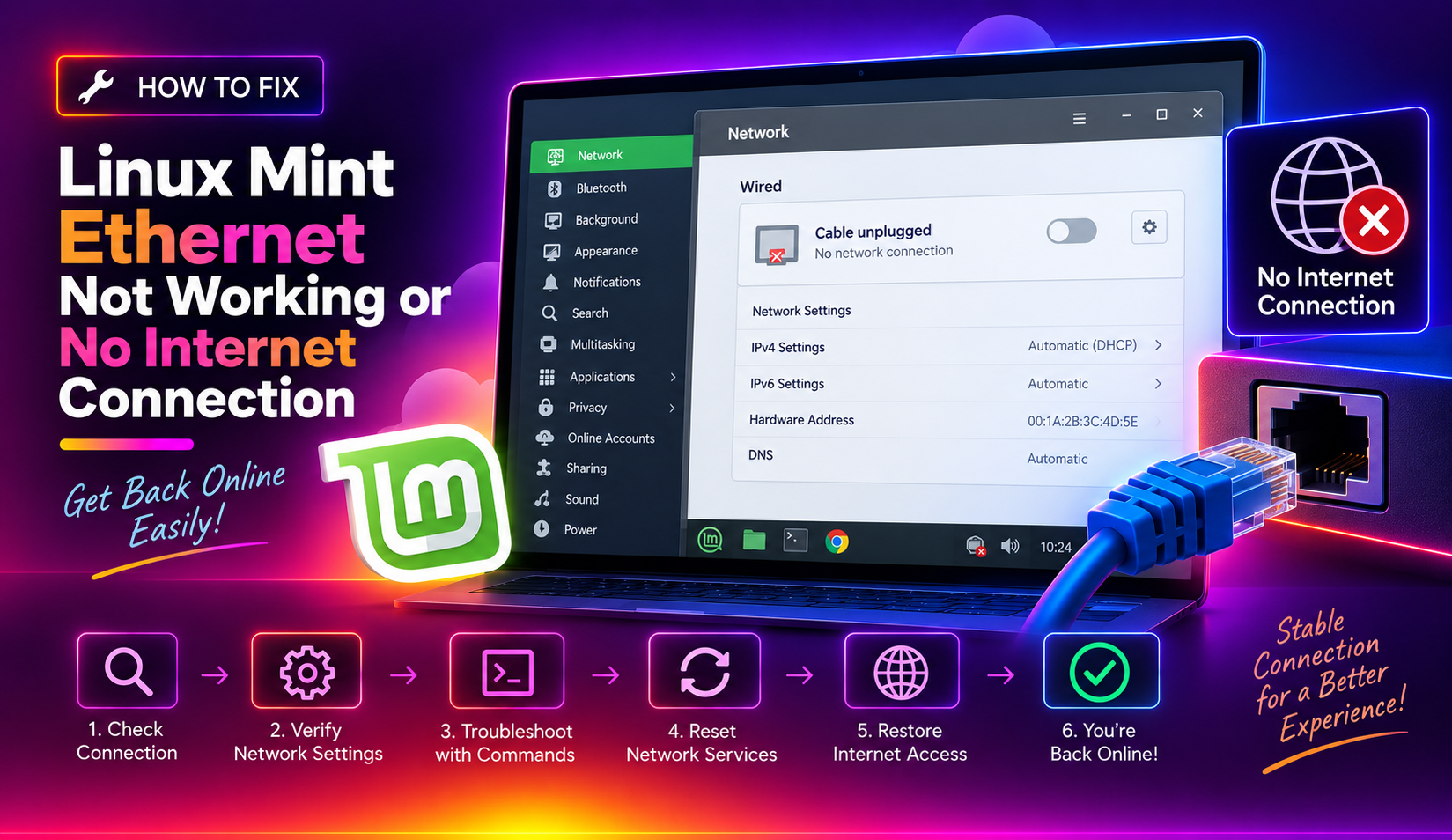 How to Fix Linux Mint Ethernet Not Working or No Internet Connection (2026 Guide)