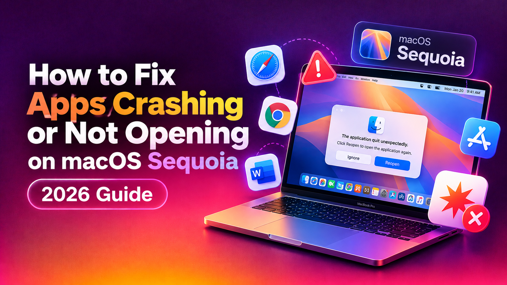 How to Fix Mac Apps Crashing or Not Responding (2026 Guide)