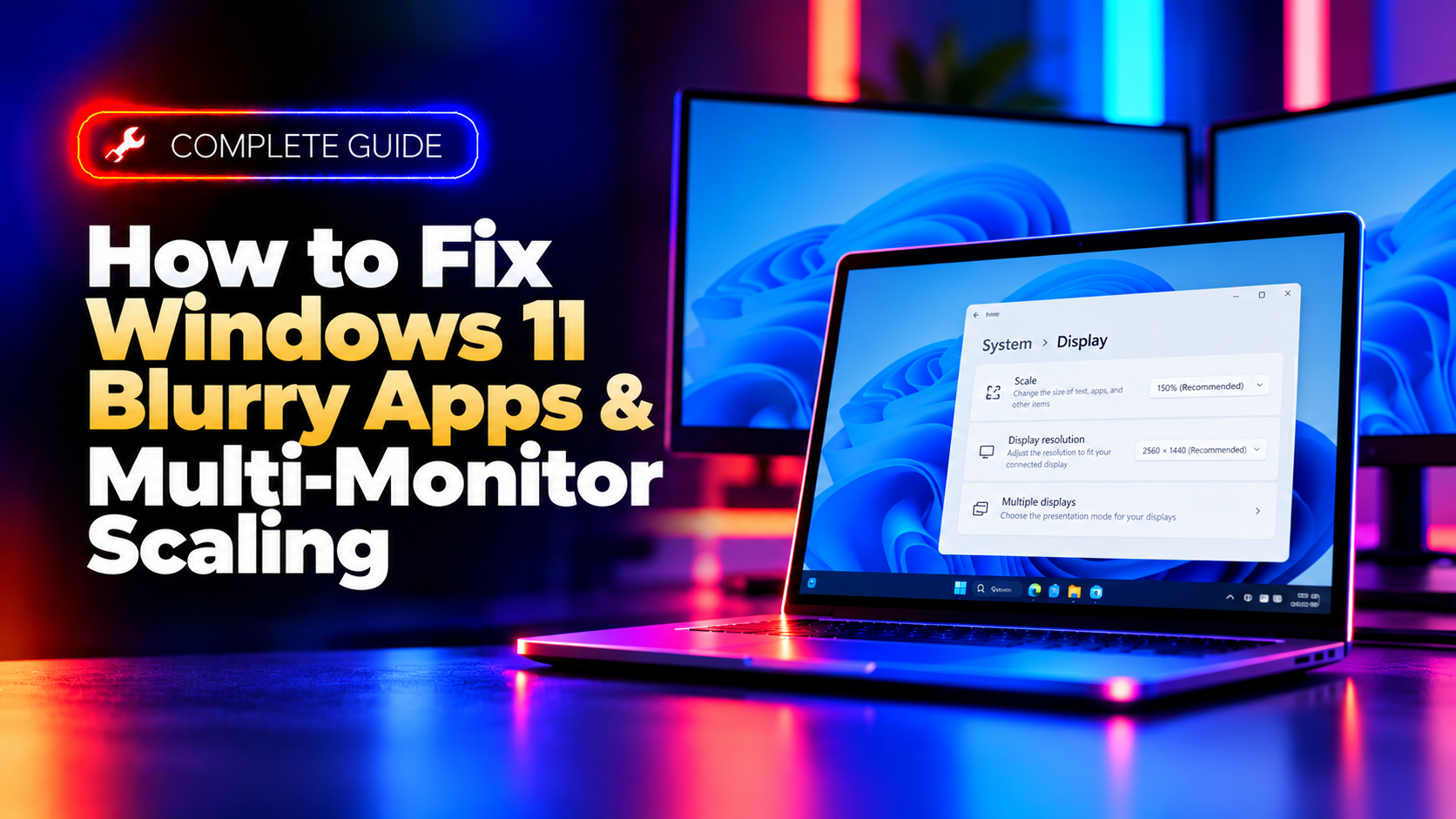 How to Fix Windows 11 Blurry Apps & Multi-Monitor Scaling (2026 Guide)