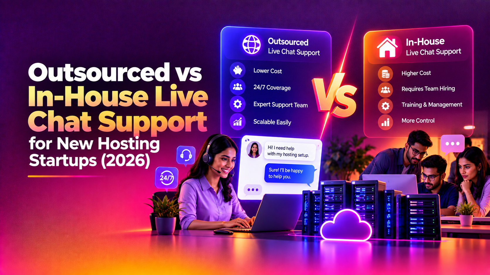 Outsourced vs In-House Live Chat Support for New Hosting Startups (2026)