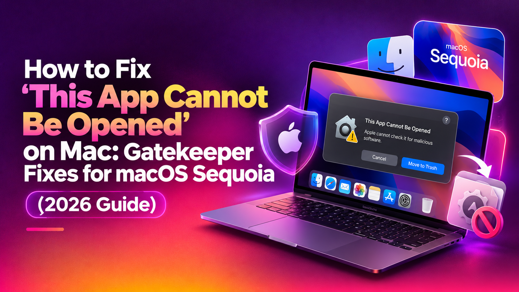 How to Fix 'This App Cannot Be Opened' on Mac: Gatekeeper Fixes for macOS Sequoia (2026 Guide)
