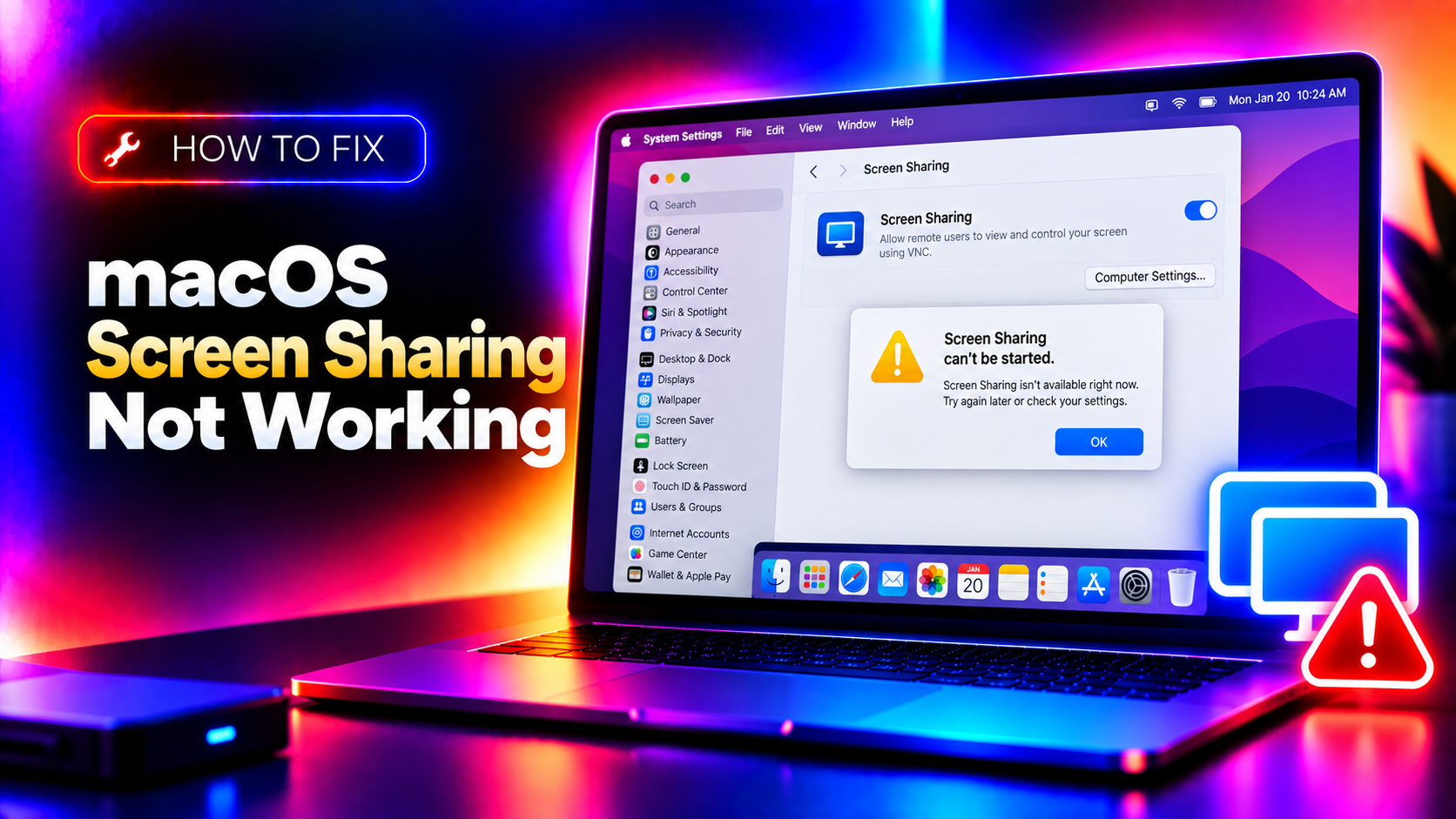 How to Fix macOS Screen Sharing Not Working (2026 Guide)
