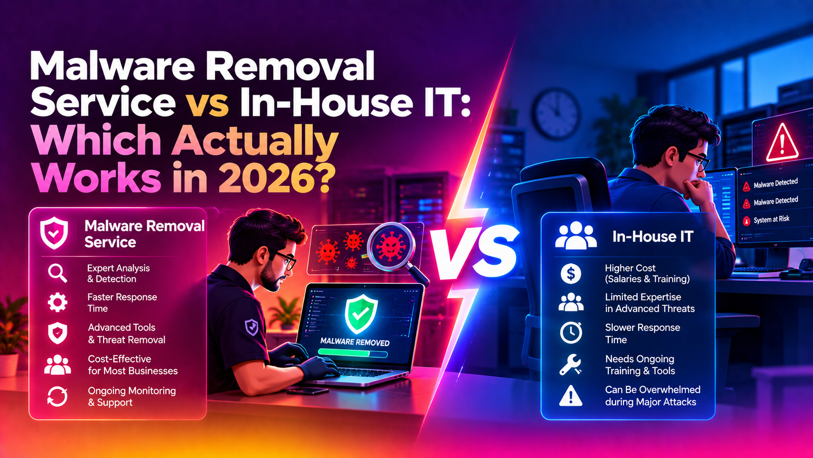 Malware Removal Service vs In-House IT: Which Actually Works in 2026?