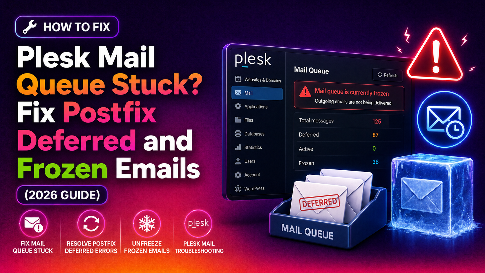 Plesk Mail Queue Stuck? Fix Postfix Deferred and Frozen Emails