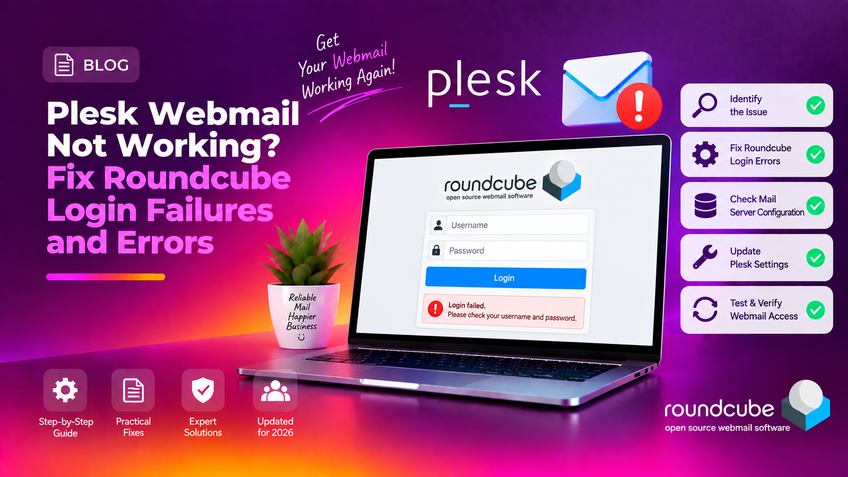 Plesk Webmail Not Working? Fix Roundcube Login Failures and Errors