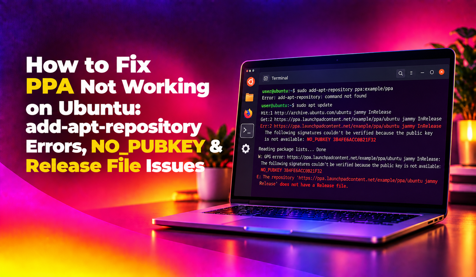 How to Fix PPA Not Working on Ubuntu: add-apt-repository Errors, NO_PUBKEY & Release File Issues (2026 Guide)