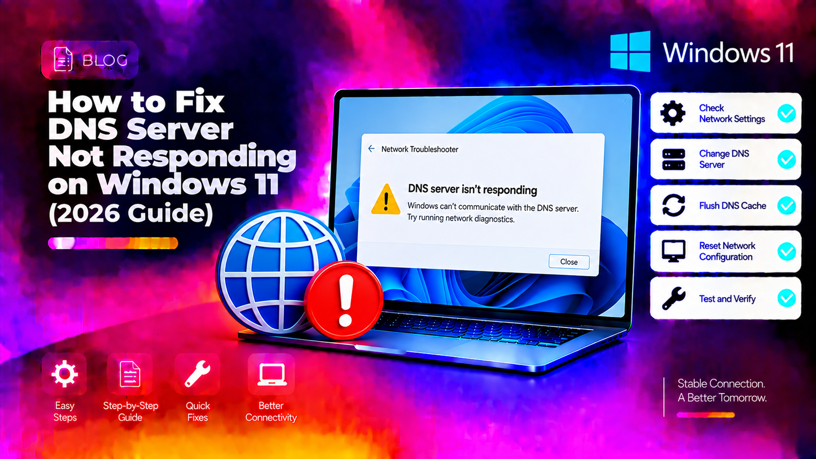 How to Fix DNS Server Not Responding on Windows 11 (2026 Guide)