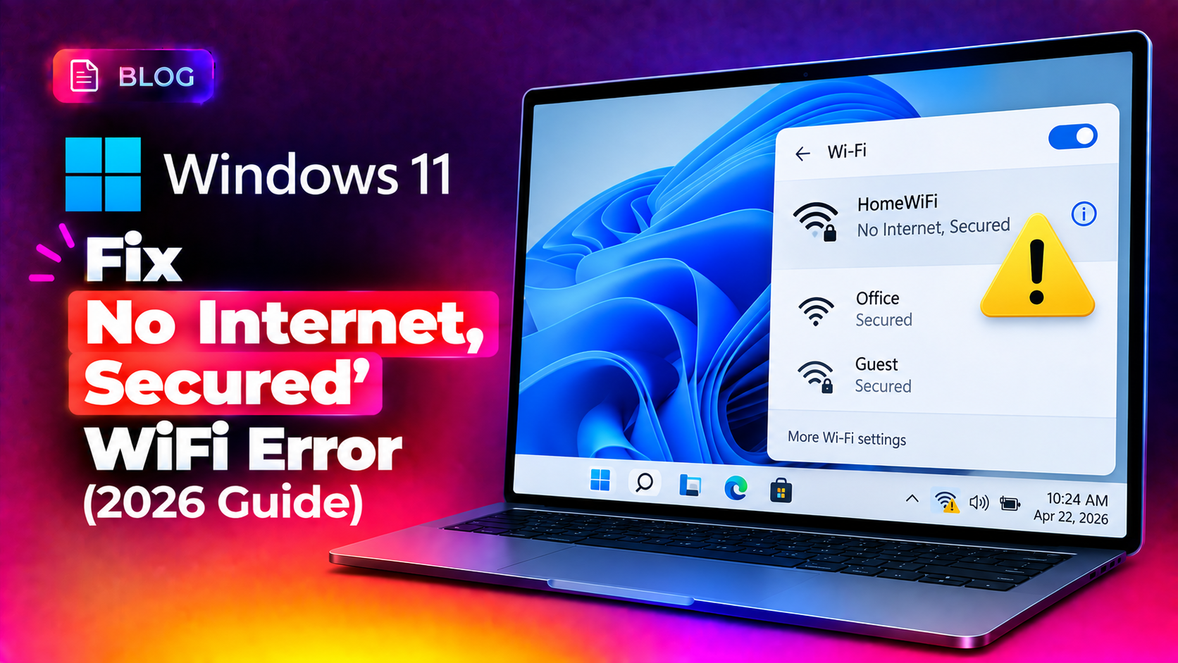 Fix Windows 11 'No Internet, Secured' WiFi Error (2026 Guide)