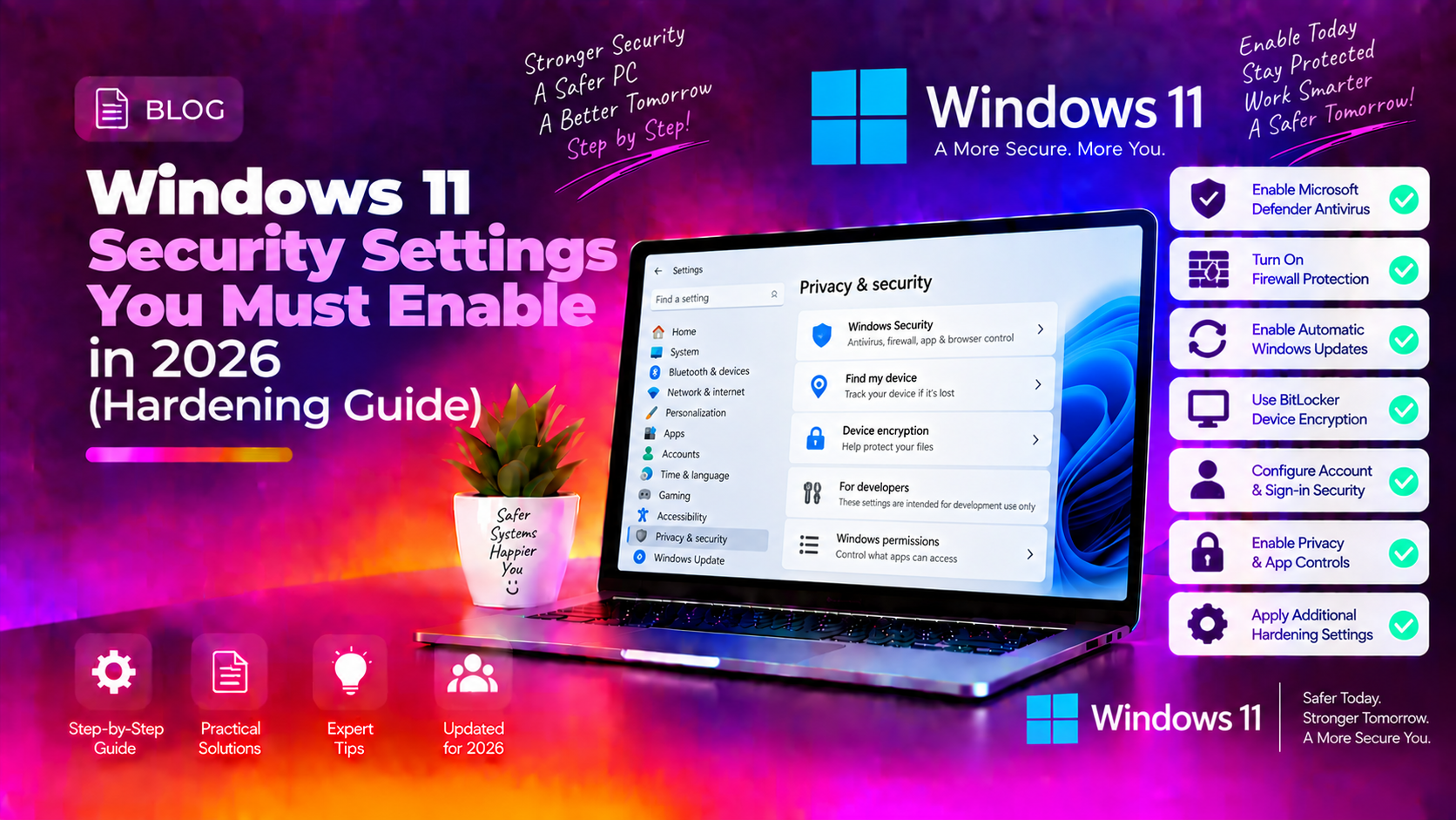 Windows 11 Security Settings You Must Enable in 2026 (Hardening Guide)
